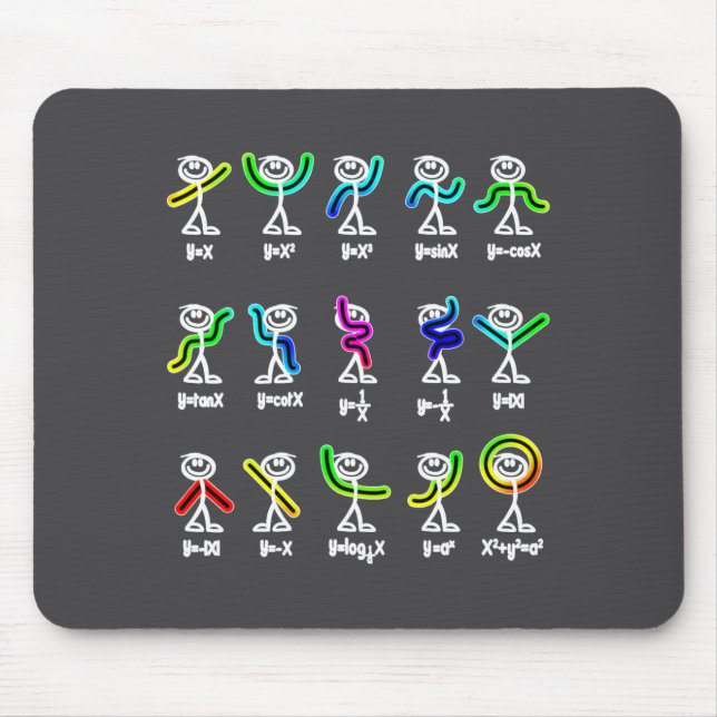 Algebra Dance Funny Graph Figures Math  Mouse Mat (Front)