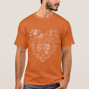 Algebra Heart I love Math creative Heartshaped out T-Shirt