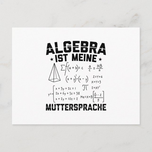 Algebra is my native language | Gift for teachers Postcard (Front)