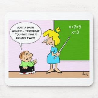 algebra kid teacher yesterday x equals two mouse mat