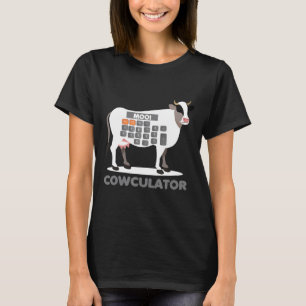 Algebra Math Calculator Problem Solver Cow Moo T-Shirt