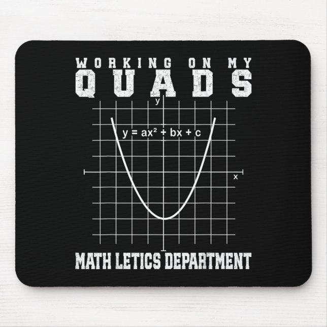 Algebra math gym teacher mathletics working my qua mouse mat (Front)