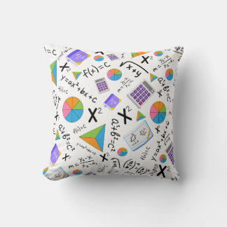 Algebra Math Symbols Pattern Cushion