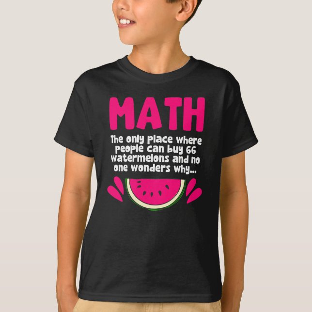 Algebra Math Teacher Mathematics Science Humor T-Shirt (Front)