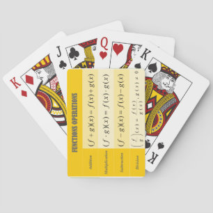 Algebra Playing Cards: Operations of Functions Pla Cards