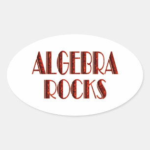 Algebra Rocks Oval Sticker