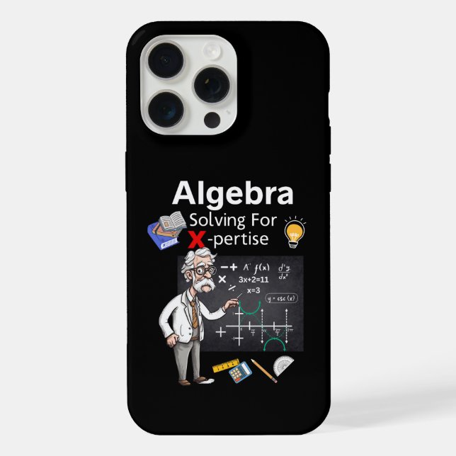 Algebra Solving For X-pertise iPhone Case (Back)
