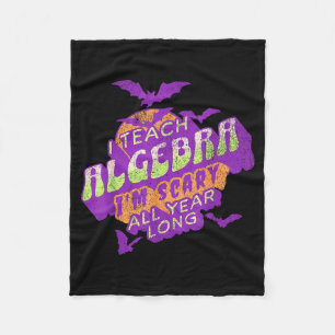 Algebra Teacher Halloween Soky Ghost Math Mathemat Fleece Blanket