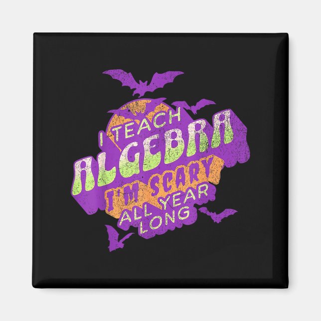 Algebra Teacher Halloween Soky Ghost Math Mathemat Magnet (Front)