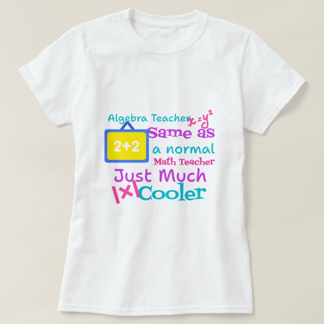 Algebra teacher same as a normal Math teacher  T-Shirt (Design Front)