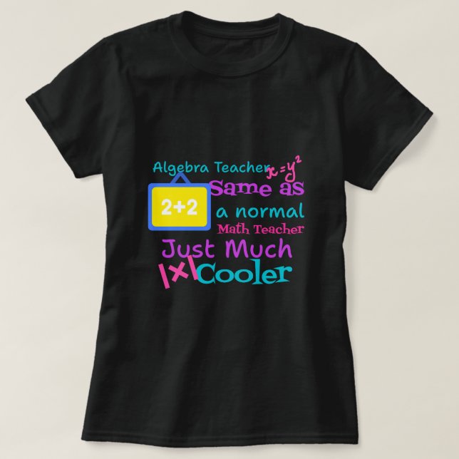 Algebra teacher same as a normal Math teacher  T-Shirt (Design Front)