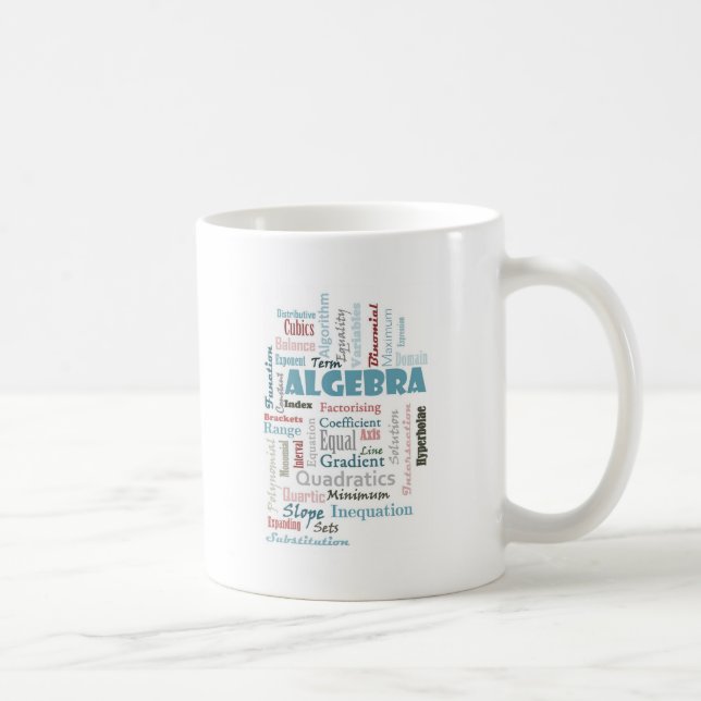 Algebra Vocabulary Coffee Mug (Right)