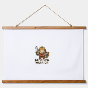 Algebra Warrior Sticker – Cute Math Hero  Hanging Tapestry