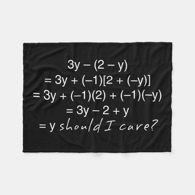 Algebra Why Should I Care Humour Fleece Blanket (Front (Horizontal))