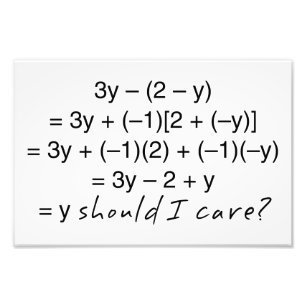 Algebra Why Should I Care Humour Photo Print
