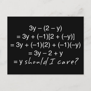 Algebra Why Should I Care Humour Postcard