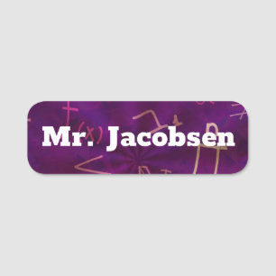 Algebraic Equations Math  Name Tag