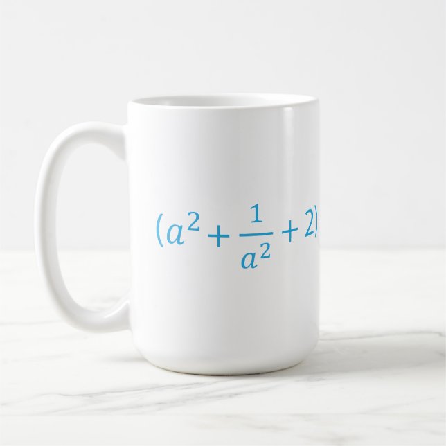 Algebraic Identity a^2 + 1 a^2 + 2 - 2  Math Equat Coffee Mug (Left)