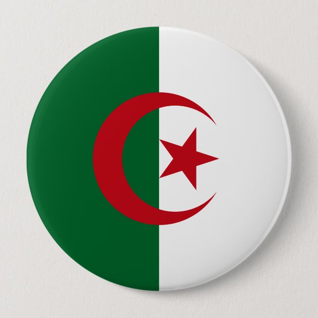 Algeria 10 Cm Round Badge (Front)