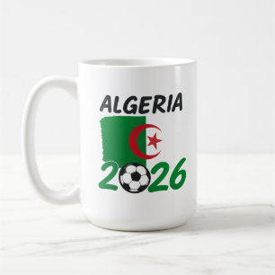Algeria 2026 Soccer Fan Design with Crescent Star  Coffee Mug