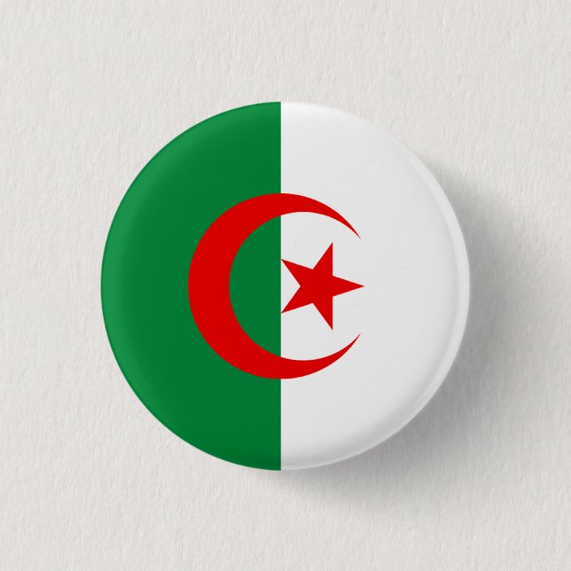 Algeria 3 Cm Round Badge (Front)