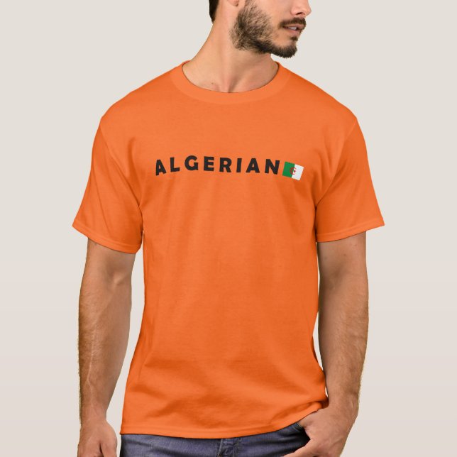 Algeria, Algeria flag text T-Shirt (Front)