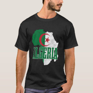 Algeria Algerian Flag African Roots Pride Vintage T-Shirt