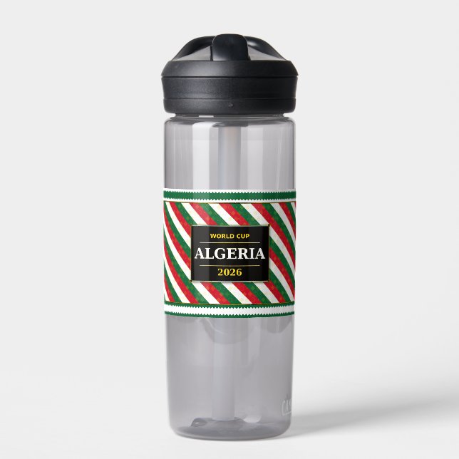 Algeria Clear Bag Stadium Approved World Soccer  Water Bottle (Front)