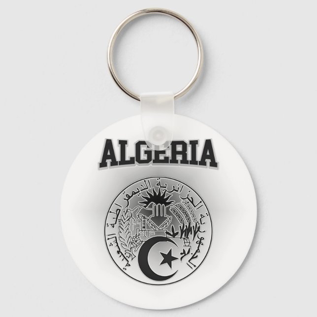 Algeria Coat of Arms Key Ring (Front)