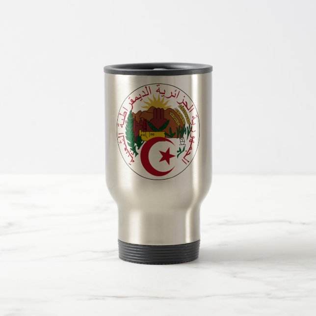 Algeria Coat of Arms Travel Mug (Center)