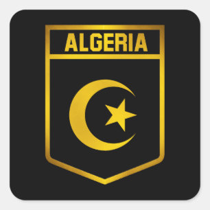 Algeria Emblem Square Sticker