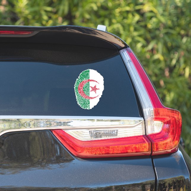 Algeria Fingerprint Flag (Car Side)