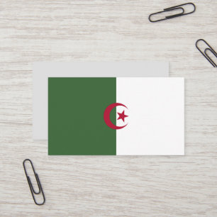 Algeria flag business card