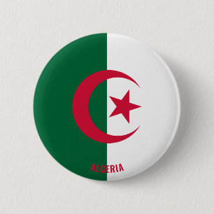Algeria Flag Charming Patriotic Button