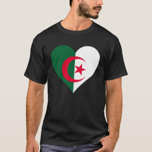 Algeria Flag Heart Algeria Love Algeria T-Shirt