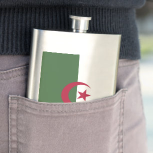 Algeria flag hip flask