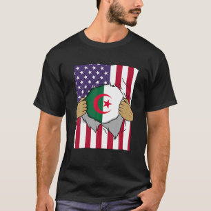 Algeria Flag Inside Me Home Pride Algerian America T-Shirt