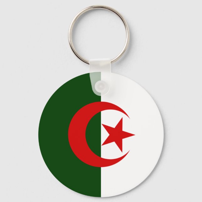 Algeria Flag Key Ring (Front)