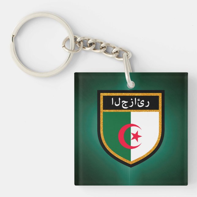 Algeria Flag Key Ring (Front)