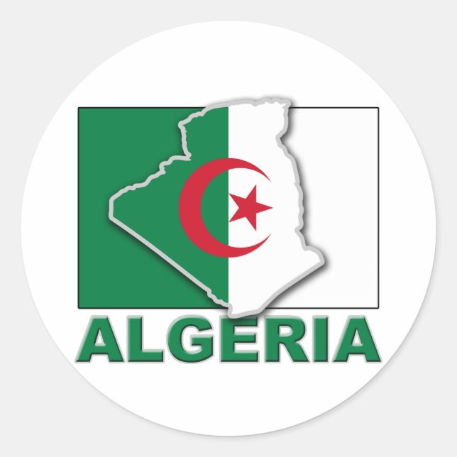 Algeria Flag Land Classic Round Sticker (Front)