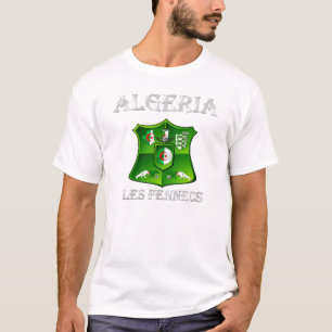 Algeria flag Les Fennecs Soccer Football shield T-Shirt