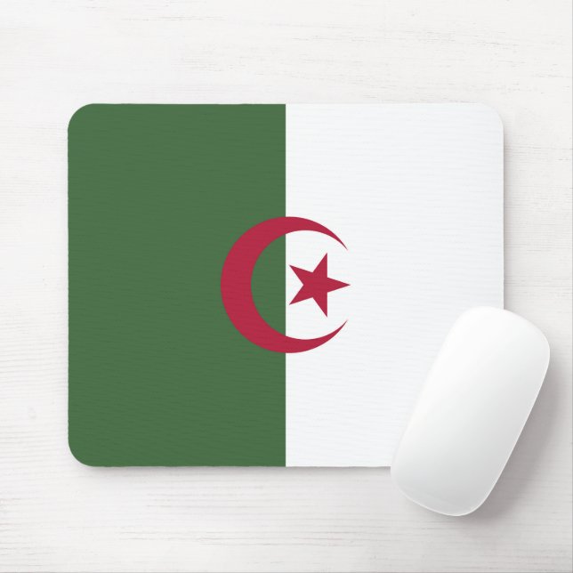 Algeria flag mouse mat (With Mouse)