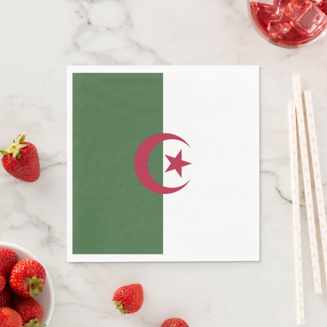 Algeria flag napkin (Insitu)