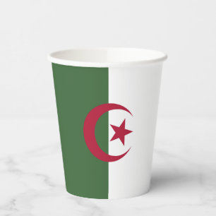 Algeria flag paper cups