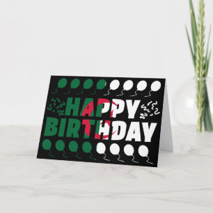 Algeria Flag Patriotic Birthday Card