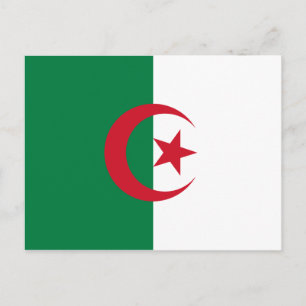 ALGERIA FLAG POSTCARD