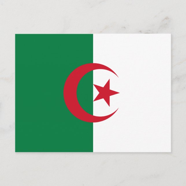 ALGERIA FLAG POSTCARD (Front)
