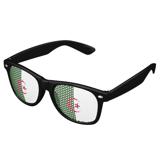 Algeria flag retro sunglasses (Angled)