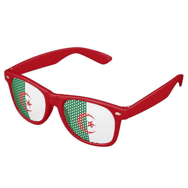 Algeria Flag Retro Sunglasses (Angled)