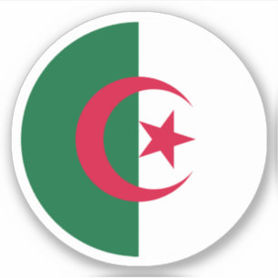 Algeria Flag Round Sticker